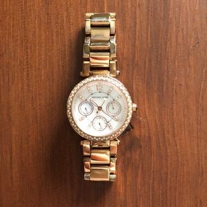 Gently worn rose gold Michael Kors watch